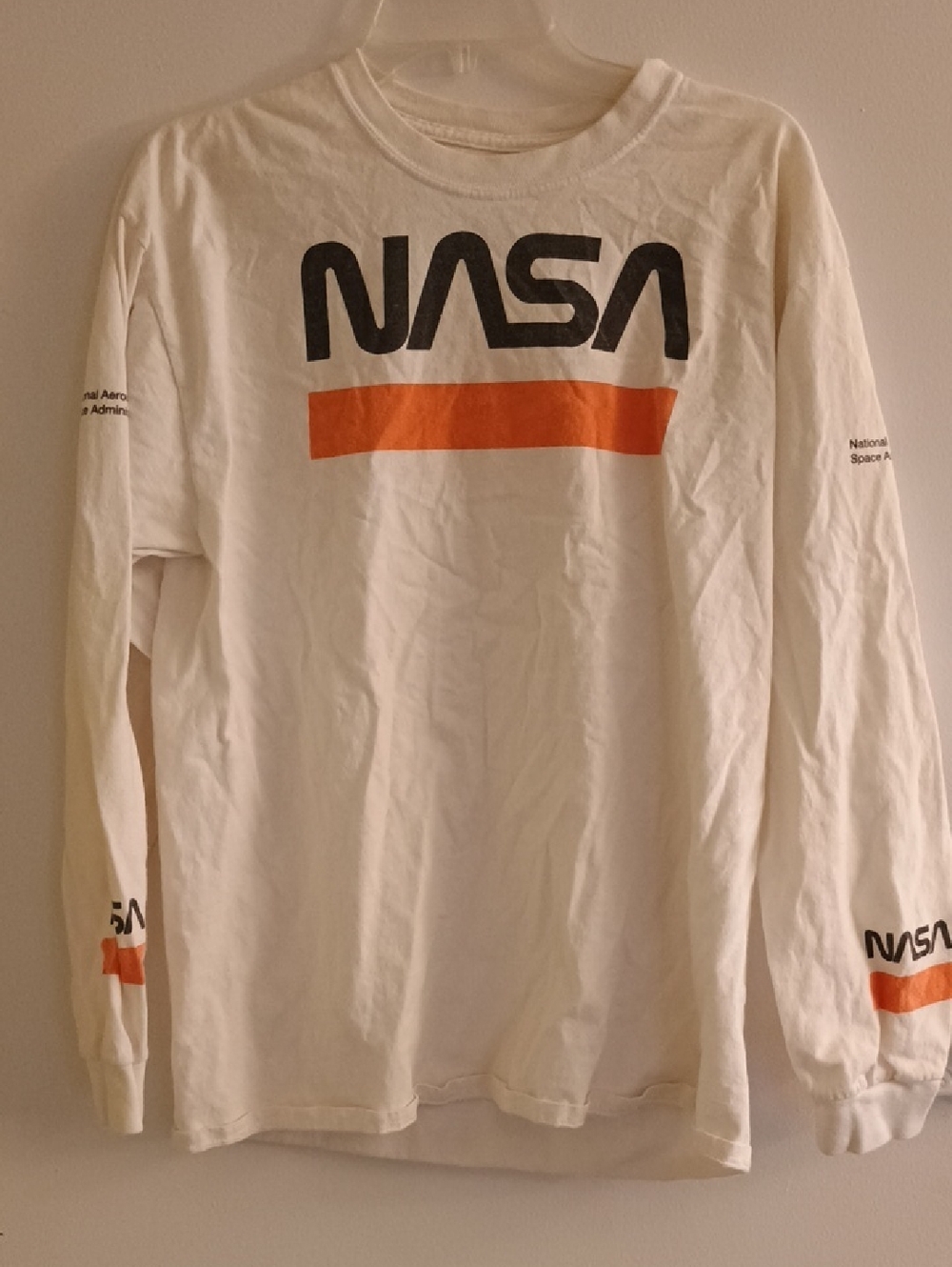 NASA White Long Sleeve Graphic Tee